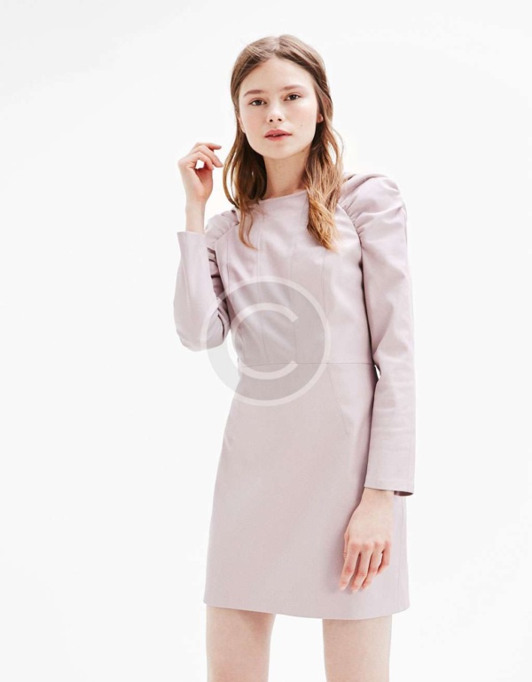 Printed Pink Long-Sleeve Dress – Image 2