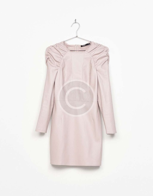 Printed Pink Long-Sleeve Dress – Image 5